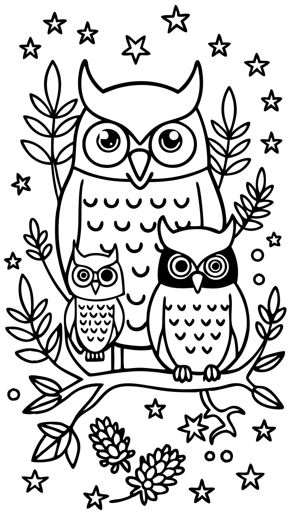 coloriages pour les chouettes adultes